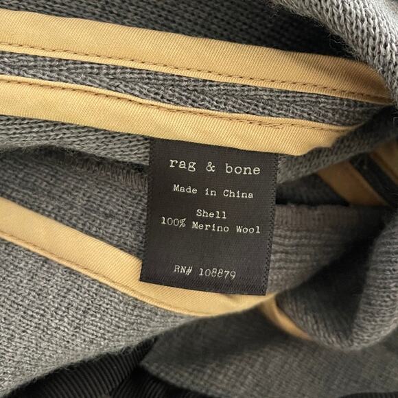 Rag & Bone Bromley Gray Merino Wool Blazer Size Small - Picture 5 of 5